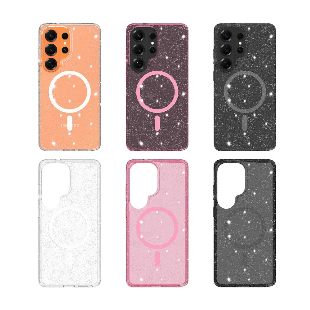 Transparente MagSafe/Magnet Glitzer Hülle/Case für Samsung Galaxy S26, S26 Plus, S26 Ultra